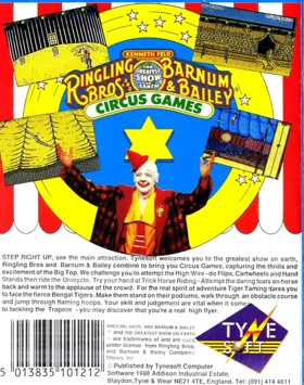 Circus Games (1988)(Tynesoft)[h TSTH][E00DFS] box cover back